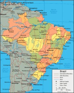 Brazil political map